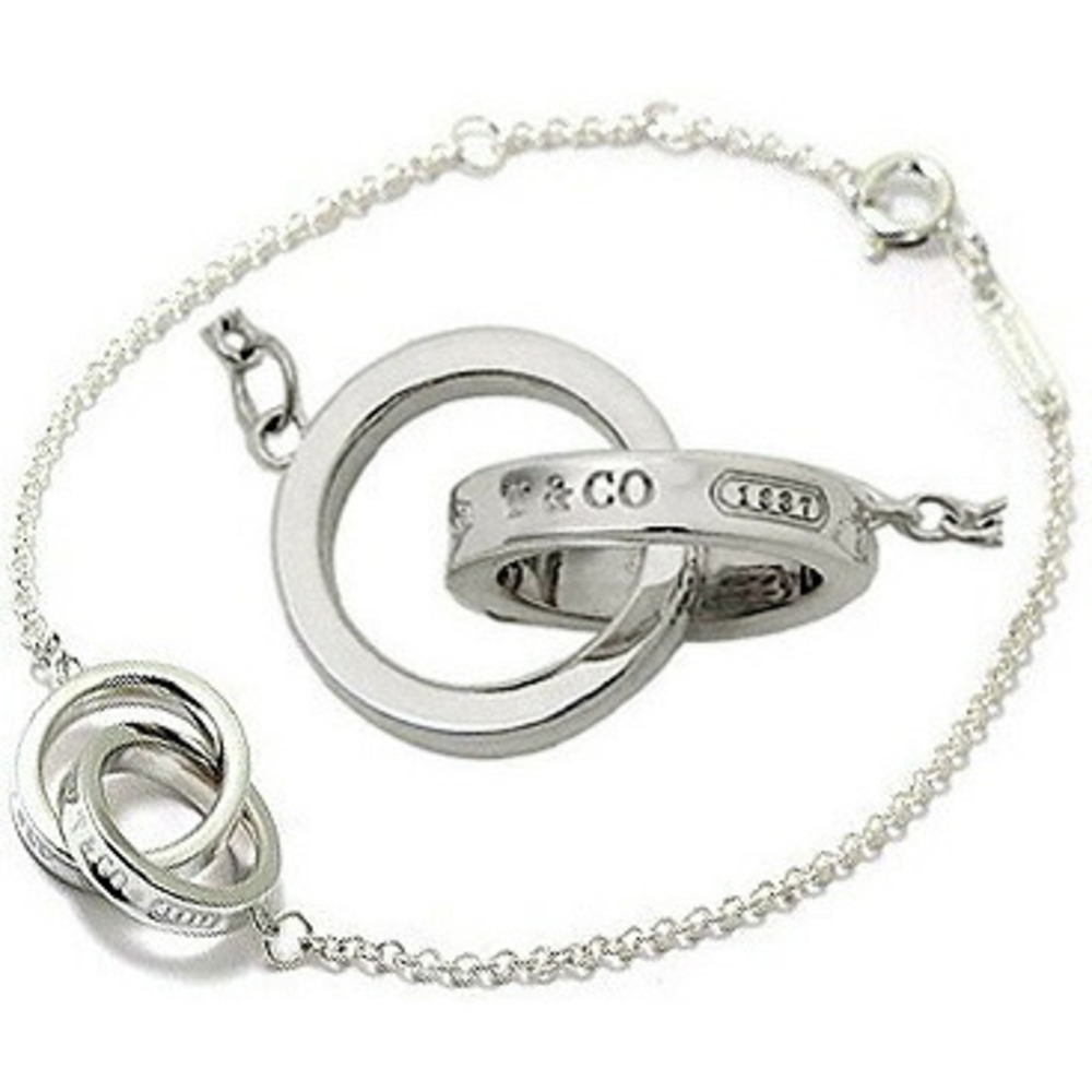 Tiffany Interlocking Ring Bracelet Sterling Silver - image 1